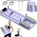 Pilates Board - Pilates Reformer Set, Multi-Purpose Foldable Pilates Reformer Board for Home,11 in 1 Pilates Equipment (Purple)