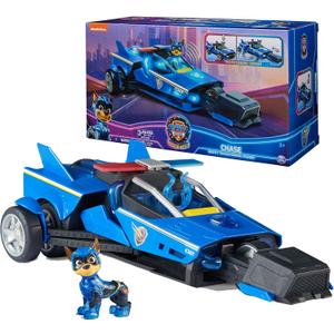 Paw Patrol: The Mighty Movie, Chase's Mighty Transforming Cruiser with Mighty Pups Action Figure, Lights and Sounds, Kids Toys for Boys & Girls 3+