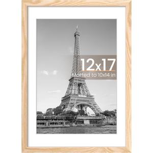 upsimples 12x17 Picture Frame, Wall Decor Poster Frames, Natural Style 1Pcs
12 x 17 Frame, 10x14 Frame with Mat for Gallery Wall, Family, Baby, Dog, Dorm, Christmas