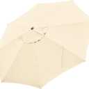 Yescom 13Ft 8 Rib Patio Umbrella Replacement Cover Canopy Outdoor Market Beach Deck Top (Beige4)