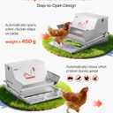 VEVOR Automatic Chicken Feeder, 25 lbs Capacity, Rainproof Treadle Poultry Feeder with Lockable Lid, No Waste, Galvanized Steel Construction, Outdoor Use, for Chicken, Bantams, Poultry, Pheasants