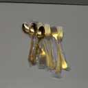 20 Piece Gold Silverware Set, Stainless Steel Flatware Set for 4 Food Grade Cutlery Utensil Set Include Knife Fork Spoon Mirror Polished Dishwasher Safe