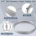 MorningRo 3/8" x 50 ft 304 Stainless Steel Tubing Coil Applied for Making Fuel Pipe Coils, Wort Cooling and Automobile Applications