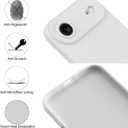 Compatible with iPhone Air Case, Shockproof Liquid Silicone Protective Phone Case with Soft Anti-Scratch Microfiber Lining Ultra Slim Drop Protection Phone Cover (White)