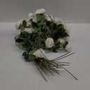 50 PCS Fake White Roses, Artificial White Flowers Bulk Realistic Silk Faux Roses with Stems for Wedding Decorations Table Centerpieces Bridal Bouquet DIY Floral Arrangement Event Party Home Decor