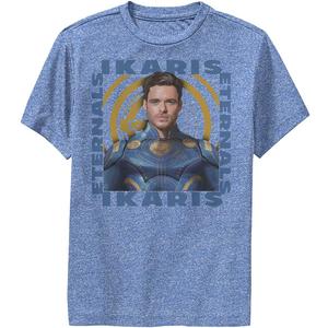 Marvel Eternals Ikaris Hero Box Boy's Performance Tee (Medium, Royal Blue Heather)