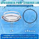 Pool Pump Lid and O-Ring Replacement Compatible with Hayward Power-Flo SPX1500D2A, Clear Pump Strainer Cover for Above Ground Pool Pump