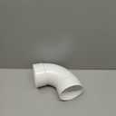 NDS PVC S&D 90 Long-Turn Elbow, 4-Inch, for Hub X Hub Solvent-Weld Connections, for use with 4-Inch Sewer and Drain Pipe, White (1 Count (Pack of 1))