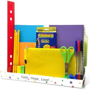 Back to School Supplies Bundle Kit for Kids Bulk Church Sunday School Supplies for Classroom School Supply Box Grades K-5 Christian Charity Donation Supplies for Christmas Child Shoebox Gift