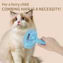 Cat Dog Grooming Brush 5-in-1 Pet Grooming Spray Brush Comb for Massaging and Cleaning Shedding Pet Hair, 1-Touch Release Button for Long/Short Hair Pets (Pink)