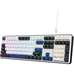 Redragon K689 Wired Gasket RGB Gaming Keyboard, 108 Keys Mechanical Keyboard w/Extra 4 Hotkeys, Upgraded Hot-swappable Socket, 3-Layer Noise Dampening, Mixed Color Keycaps, Custom Linear Switch