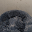 Bedsure Calming Dog Bed for Small Dogs - Donut Washable Small Pet Bed, 23 inches Anti-Slip Round Fluffy Plush Faux Fur Large Cat Bed, Fits up to 25 lbs Pets, Dark Grey