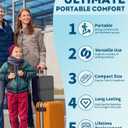 Gel Travel Seat Cushion, Portable Airplane Seat Cushion, 14.5" x 10.5" Foldable for Airplane Seats, Office Chair, Camping, Bleachers, Flights, Commute