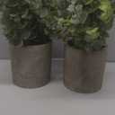 2 Pack Small Fake Plants Eucalyptus Potted Artificial Plants for Shelf Desk Home Bathroom Farmhouse Room Coffee Table Decor (Sage Green)