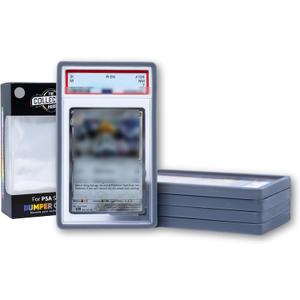 5× PSA Slab Guards – Impact-Resistant Protection System for PSA Graded Cards | Engineered Shock-Absorbing PSA Slab Protector | PSA Compatible Bumper Guard Set - Grey