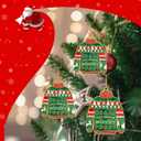 2 x Abaokai 3 Pieces Christmas Ugly Sweater Medal Christmas Style Neck Ribbon, Award Contest Medals Christmas Tree Ornament for Ugly Sweater Contest Party, Best Ugly Christmas Sweater Trophy Award