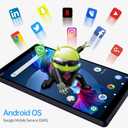 Tablet 8 inch, Android OS L8 Reading Tablet, 64GB Storage, Quad Core, 1280x800 HD IPS Display, 8.0 MP Rear Camera, Wi-Fi, Bluetooth, Black