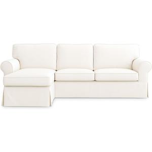 Ektorp Chaise Sofa Cover Repalcemen for IKEA Ektorp Loveseat (2 Seat) Chaise Lounge Cover, Ektorp Sectional 3 Seat Couch Cover(Daily Off White)