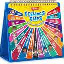 Torlam Feelings Wheel Emotions Book,Calming Down Corner Items Feelings Chart for Kids,Social Emotional Regulation Tools,Emotion Wheel Flip Book,Autism Must-Have ADHD Tools for Kids Classroom Preschool