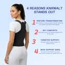 Posture Corrector for Women & Men, Back Brace Straightener with Adjustable Support, Relief for Neck/Shoulder/Back Pain, Scoliosis & Hunchback Correction, Breathable Mesh Design (Large) (Black)