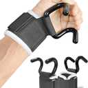 Weight Lifting Hooks (Pair), Lifting Wrist Straps For Deadlifts, Pull Ups & Shrugs, 600 Lbs(272 kg) Capacity Wristband with Thick Padding, Heavy Duty Gym Workout Grips Straps for Men and Women
