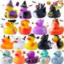 JOYIN 18 PCS Halloween Rubber Ducks, Halloween Ducks for Halloween Goodie Bag Fillers, Rubber Duckies Baby Bath Toys for Halloween Party Favors Decorations, School Classroom Game Prizes