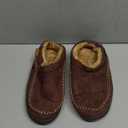 Zigzagger Men's Slip On Moccasin Slippers, Indoor/Outdoor Warm Fuzzy Comfy House Shoes, Fluffy Wide Loafer Slippers, 10,5