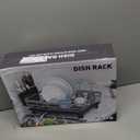 MOUKABAL Dish Drying Rack, Dish Rack, Stainless Steel Dish Racks for Kitchen Counter, Dish Drainer with Removable Utensil Holder, Drainboard (Grey,13''W x 17''L) (Gray)