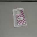 Compatible with iPhone 16 Pro Case Shiny Silver Checkerboard Checkered Pattern, Cute Trendy Soft Slim TPU Shockproof Protective Designed for Women Girls Aesthetic Glitter (Purple)