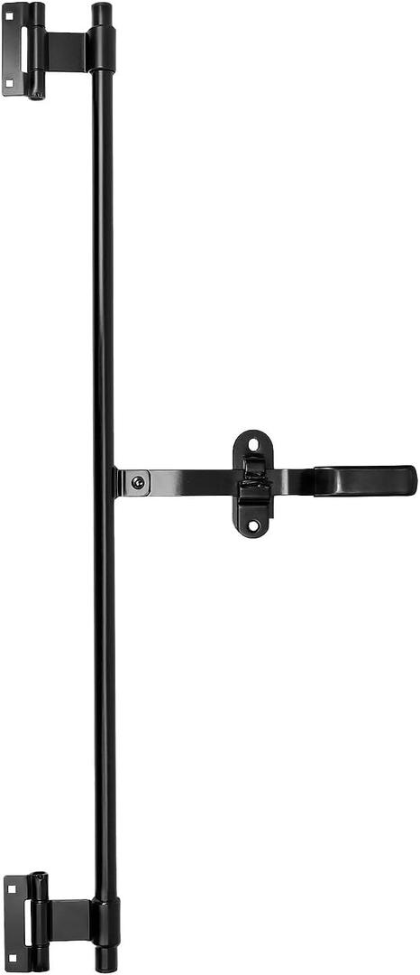 QWORK Cam Bar Lock Enclosed Trailer Door Latch, 45 Inch Black Stainless Steel Lock for Trailer, Cargo, RV Folding Doors