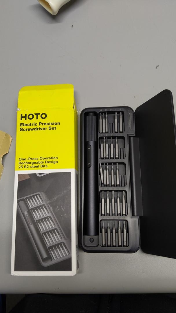 HOTO 25-in-1 ADV Mini Electric Screwdriver, Precision Screwdriver Set with LED & Dual Torque, Professional Repair Tools for Technicians, Engineers & DIY Electronics