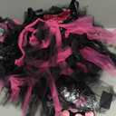 Black Cat Costume for Girls LED Light Up Dress with Ears Headband Lavaliere Claw Holder Tail Bowtie Tutu