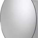 Croydex Severn Round Stainless Steel Medicine Cabinet with Mirrored Door, Fixed Shelf-Fully Assembled Medicine Cabinet, Discreet Storage Solution-Circular Medicine