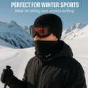 ISQ Winter Warm Neck Gaiter Soft Wool Neck Warmer Outdoor Riding Windproof Balaclava Face Mask Suitable for Men and Women (Black - Blue - Dark Grey)