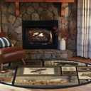 Tayse Northern Wildlife Multi-Color 8ft Round Rug for Living Room or Bedroom or Dining Room - Lodge, Novelty (7'10" (Round)