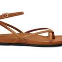 Coutgo Womens Strappy Flat Sandals Comfortable Flip Flop Footbed Sandals Ankle Strap Summer Beach Shoes 9
