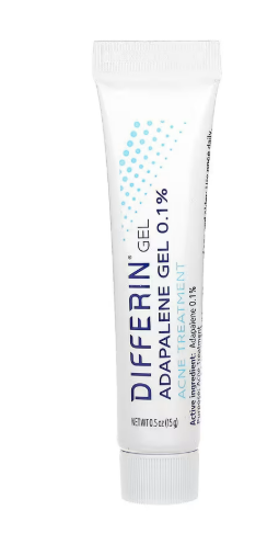 Differin Acne Treatment Gel, 30 Day Supply, Retinoid Treatment for Face with 0.1% Adapalene, Gentle Skin Care for Acne Prone Sensitive Skin, 15g Tube 