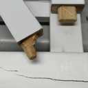 ZJSF Freestanding Indoor Dog Gate for House Foldable Wood White Puppy Gate for Doorways Pet Gate for Stairs Extra Wide Pet Fence 24" Height 2 Panels