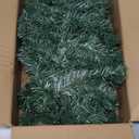 CCINEE 9FT Prelit Artificial Christmas Garland, Green Xmas Garland Battery Operated with 50 Warm LED Lights Lighted Christmas Pine Garland for Mantle Fireplace Stairs Indoor Outdoor Decoration