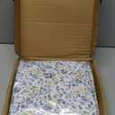 Amazon Basics Lightweight Super Soft Easy Care Microfiber 4 Piece Bed Sheet Set With 14-inch Deep Pockets, Full, Blue Floral,Printed