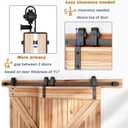 EaseLife 5FT Bypass Double Sliding Barn Door Hardware Kit, Single Track, Slide Smoothly Quietly, Easy Install (5FT Track Kit for Double 35" Wide Door)