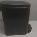 TIPGO Slim Bathroom Trash Can with Lid Soft Close, Step Pedal, 6 Liter / 1.6 Gallon Stainless Steel Trash Bin, Small Garbage Cans for Bedroom, Office, Kitchen (Matte Black)