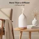 URPOWER 120ML Ceramic Essential Oil Diffuser, Ultrasonic Aromatherapy Diffuser with 7-Color Lights, Auto Shut-Off, Quiet Oil Diffuser for Bedroom, Home Office