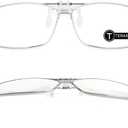 TERAISE Clip on Reading Glasses with Flip Up Function Metal full-Frame Clipped on prescription glasses Designed for myopia Fashion Readers for men and women HD lens Portable glasses case(2.0X)