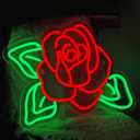 Rose Flower Neon Lights,LED Rose Flower Neon Signs for Wall Decor, Neon Light Sign Neon Room Decor,USB Night Lights for Bedrooms, Shops,Florists, Bars, Parties, Wedding, Holiday Gifts(14.2*10.9in)