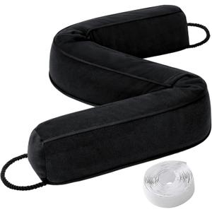 Comfyanno 38 Inch Weighted Door Draft Stopper for Front Door, Easy to Use Heavy Door Bottom Cold Air Blocker, for Exterior, Apartment, Back Door, Fits Door Gap Up to 3”, 2.2lb
