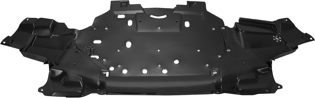 HECASA Engine Splash Shield Compatible with 2015-2020 Honda Fit LX Sport EX EX-L Replacement for HO1228147 HO1228148 74110T5RA00 74110T5RA10 Plastic Black