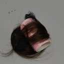 Clip in Bangs 100% Real Human Hair Extensions Wispy Dark Brown Fake Hair Pieces for Women Fringe with Temples Daily Wear