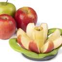 PrepWorks by Progressive Dishwasher Safe 8-Slice Apple Slicer and Corer with Attached Safety Cover (Green)" (5.25 x 7.25 x 2 Inch)