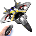 Flashstar Rc Plane V17 Jet Fighter Stunt 2.4GHz Remote Control Airplane with 2 Batteries, 360 Drop-Resistant Stunt Spin Remote & Light RC Airplane for Kids Boys Girls